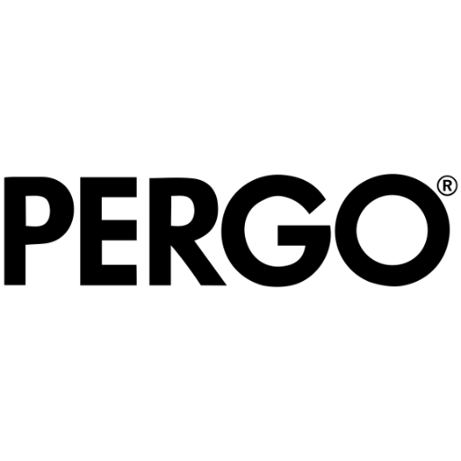 Logo de la marque PERGO, les lettres sont en noires sur un fond blanc.